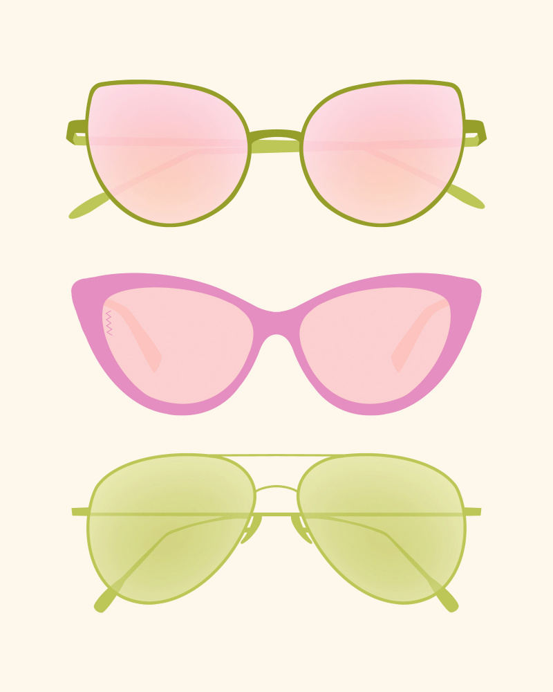 Stylish Summer Sunglasses by Artprink — canvas wall art