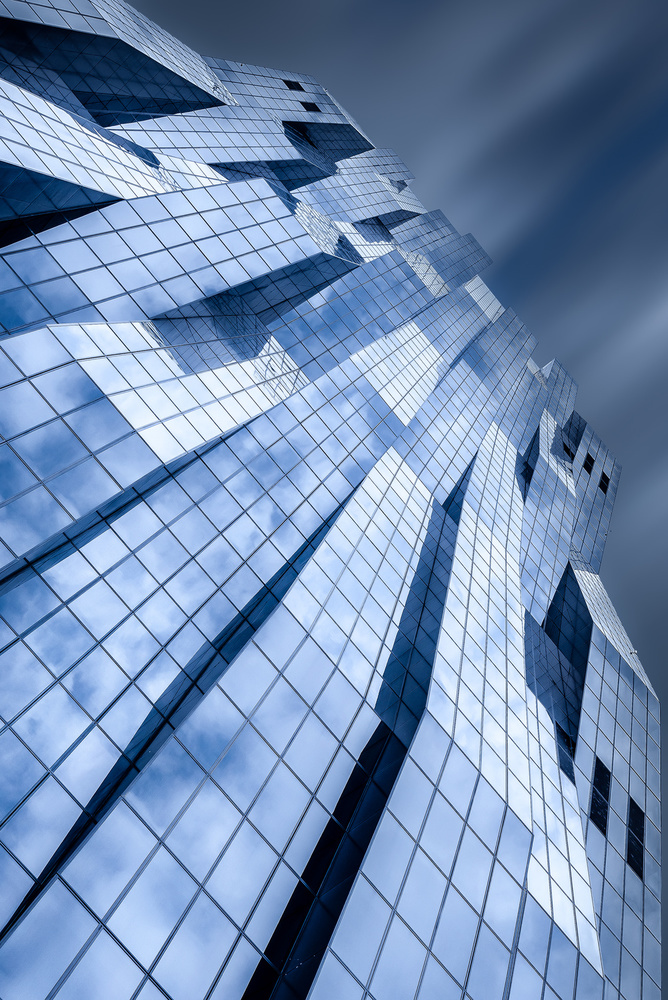Blue Glass Skyscraper by Michiel Hageman — canvas wall art