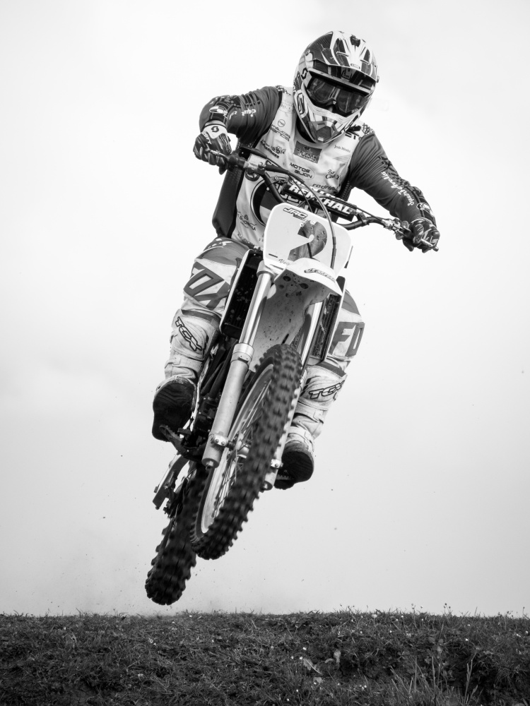 Extreme Motocross Jump by Alberto García — canvas wall art