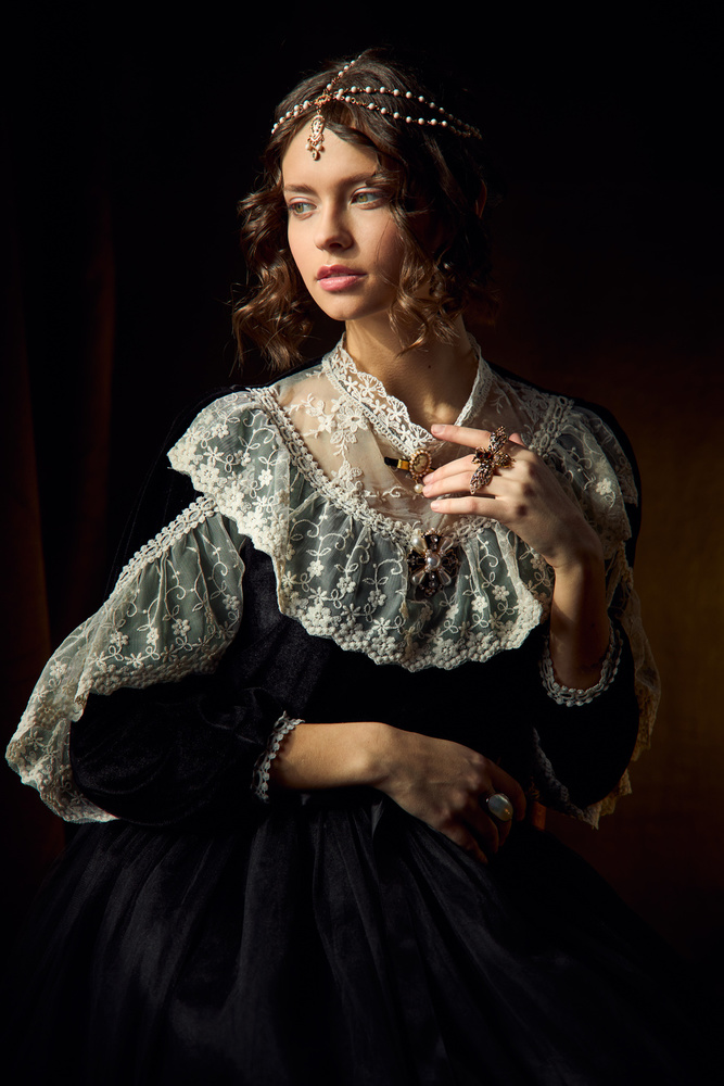 Regal Lace Portrait by Photographer — canvas wall art