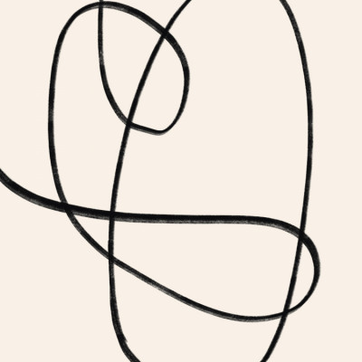 Minimalist Black Line Composition