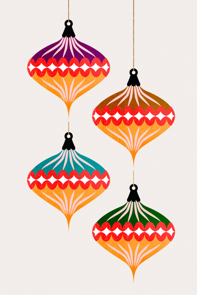 Christmas Balls (vers.3) by Kubistika — canvas wall art