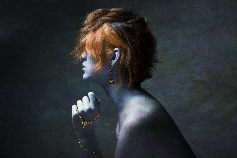 Dramatic Redhead Portrait by Melissa Osorio — canvas wall art