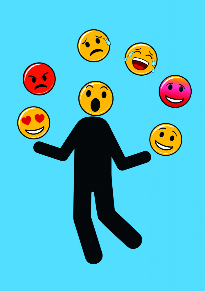 Juggling Emotions by Carlo Kaminski — canvas wall art