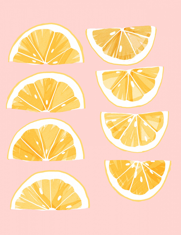 Sliced Lemons by Katie O'Shea — canvas wall art