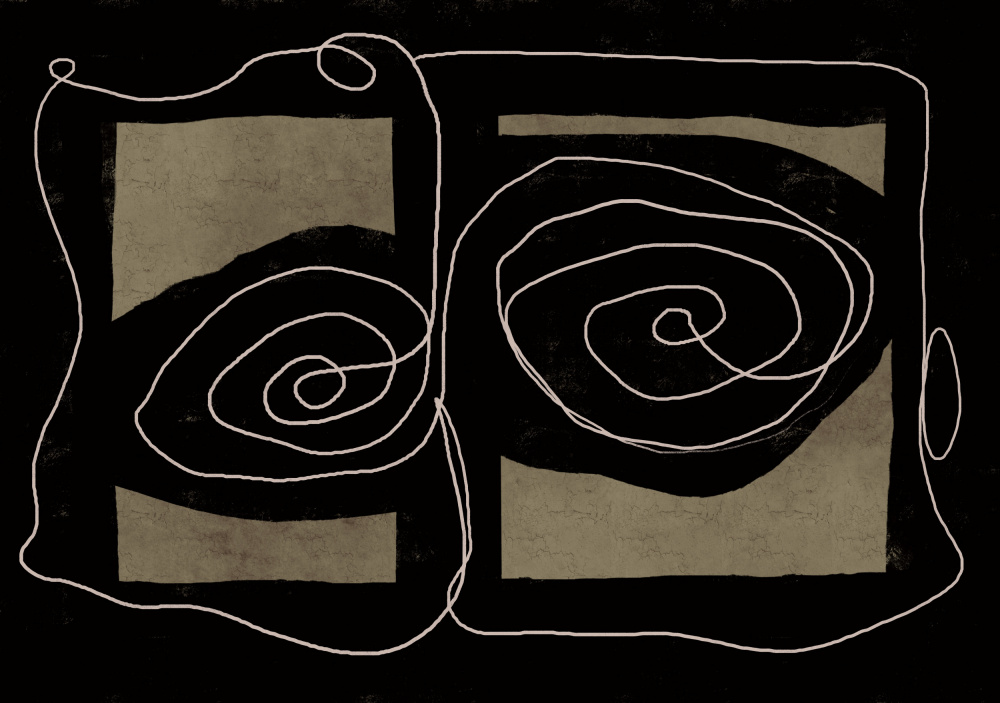 Dark Abstract Spirals by Sharyn Bursic — canvas wall art