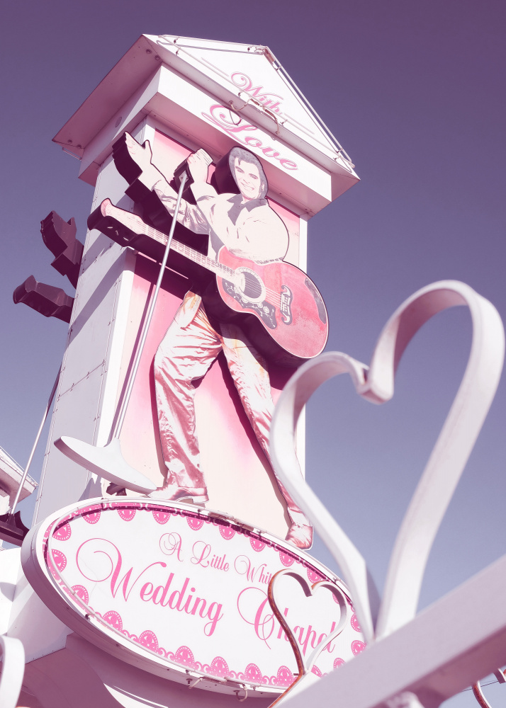 Pink Elvis Wedding Chapel by Old Artists Studio III — canvas wall art