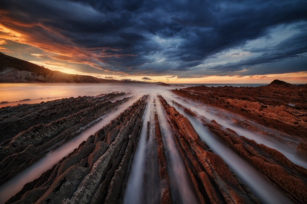 Vibrant Coastal Sunset by Juan Pablo de Miguel — canvas wall art