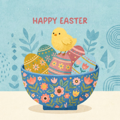 Happy Easter Chick Bowl