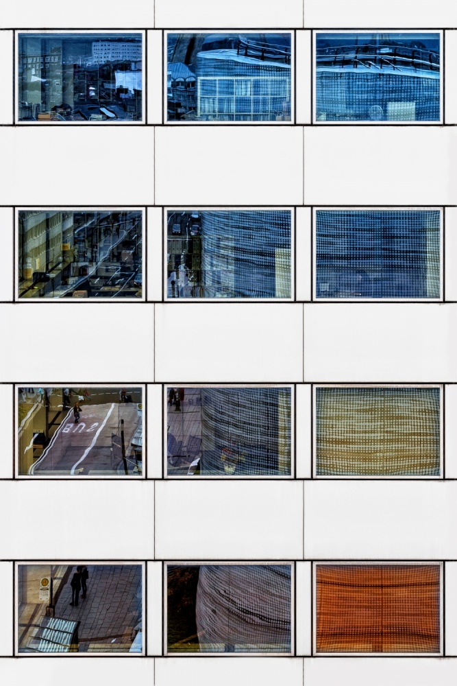Reflected Urban Patterns by Dennis Mohrmann — canvas wall art