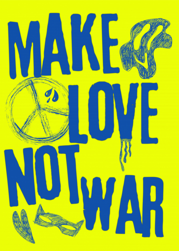 Make Love Not War by RS LAB STUDIO — canvas wall art
