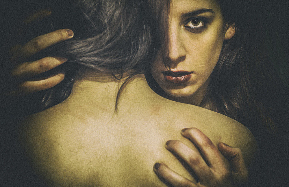 Dark Sensual Embrace by Dogan Kokdemir — canvas wall art