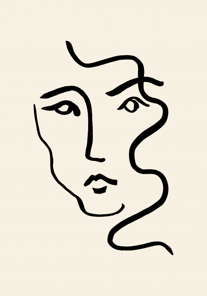 Elegant Line Portrait by Old Artists Studio — canvas wall art