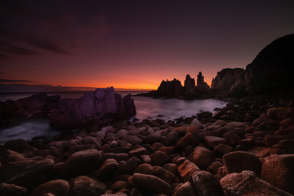 Twilight Rocky Coast by Zhaonian Zhou — canvas wall art