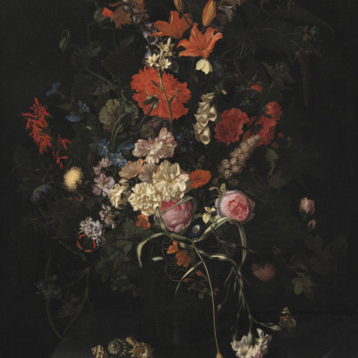 Bouquet of Flowers In a Glass Vase