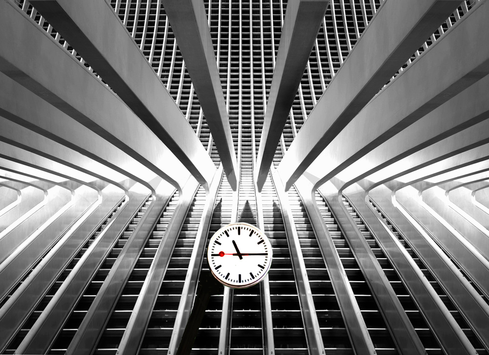 Modern Lines and Time by Pierre Bacus — canvas wall art