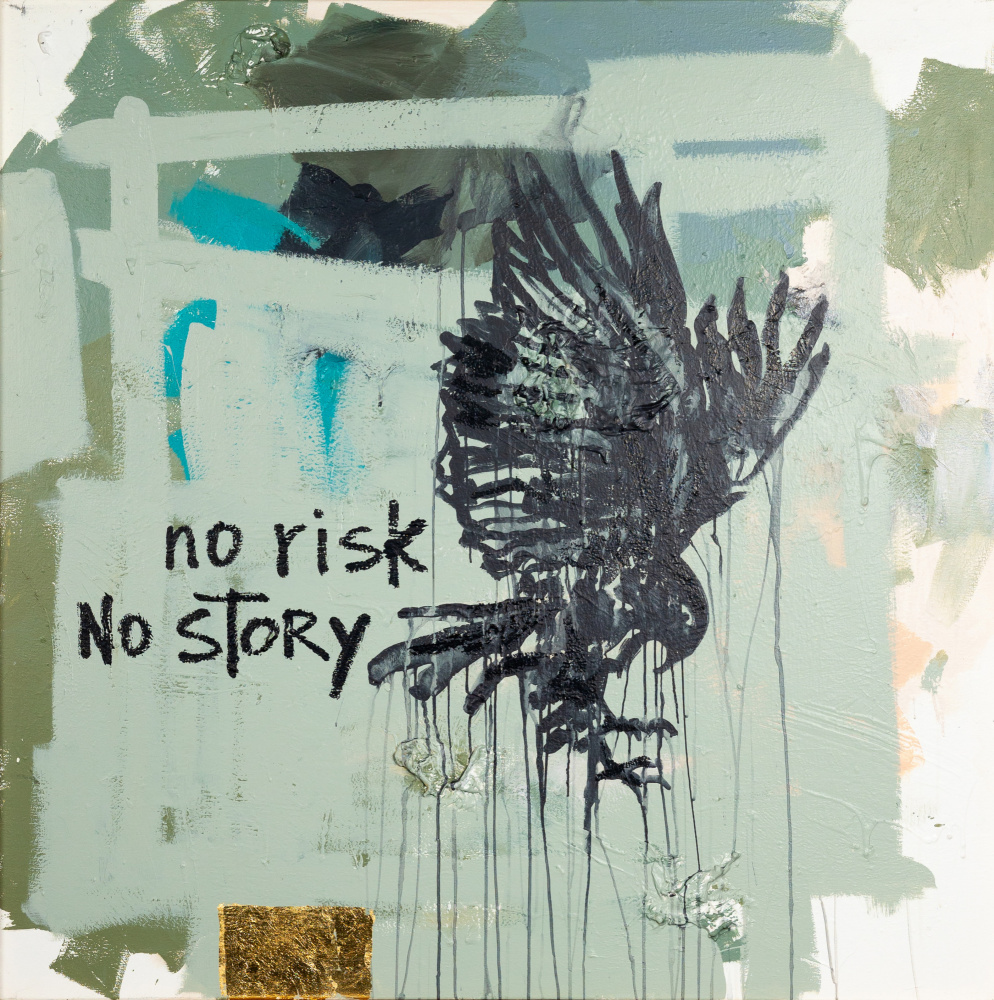 No Risk No Story Eagle by kent youngstrom — canvas wall art