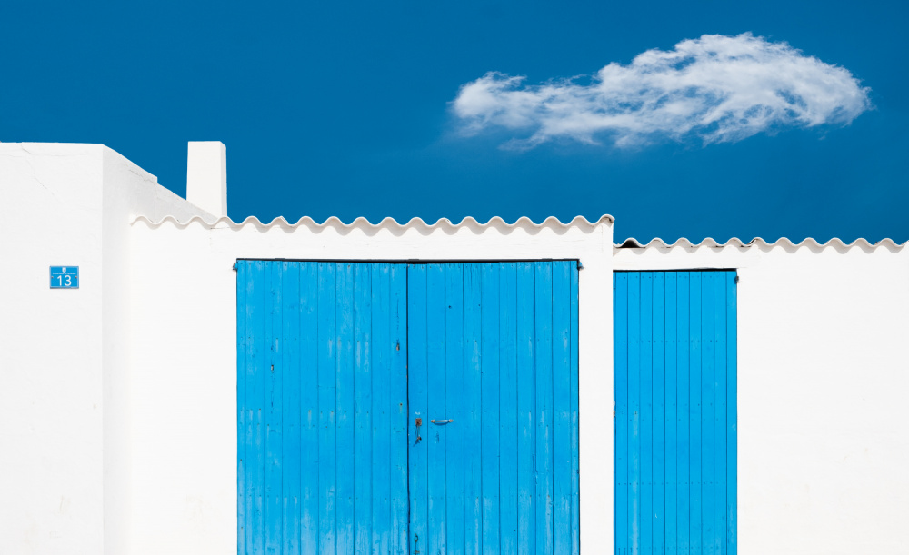 Mediterranean Blue Doors by Rolf Endermann — canvas wall art
