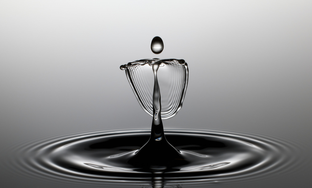 Elegant Water Collision by Peter Schade — canvas wall art