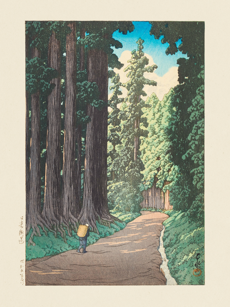 Nikko Gaido (the Road To Nikko) (1930) by Kawase Hasui — canvas wall art