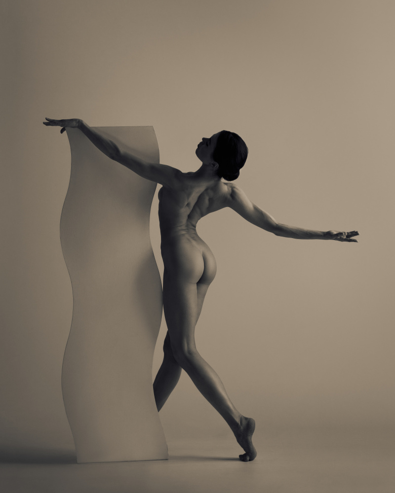 Graceful Nude Dancer by Natalya Sleta — canvas wall art