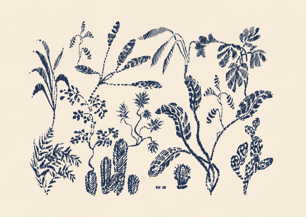 Indigo Botanical Collection by Katariina Kosunen — canvas wall art