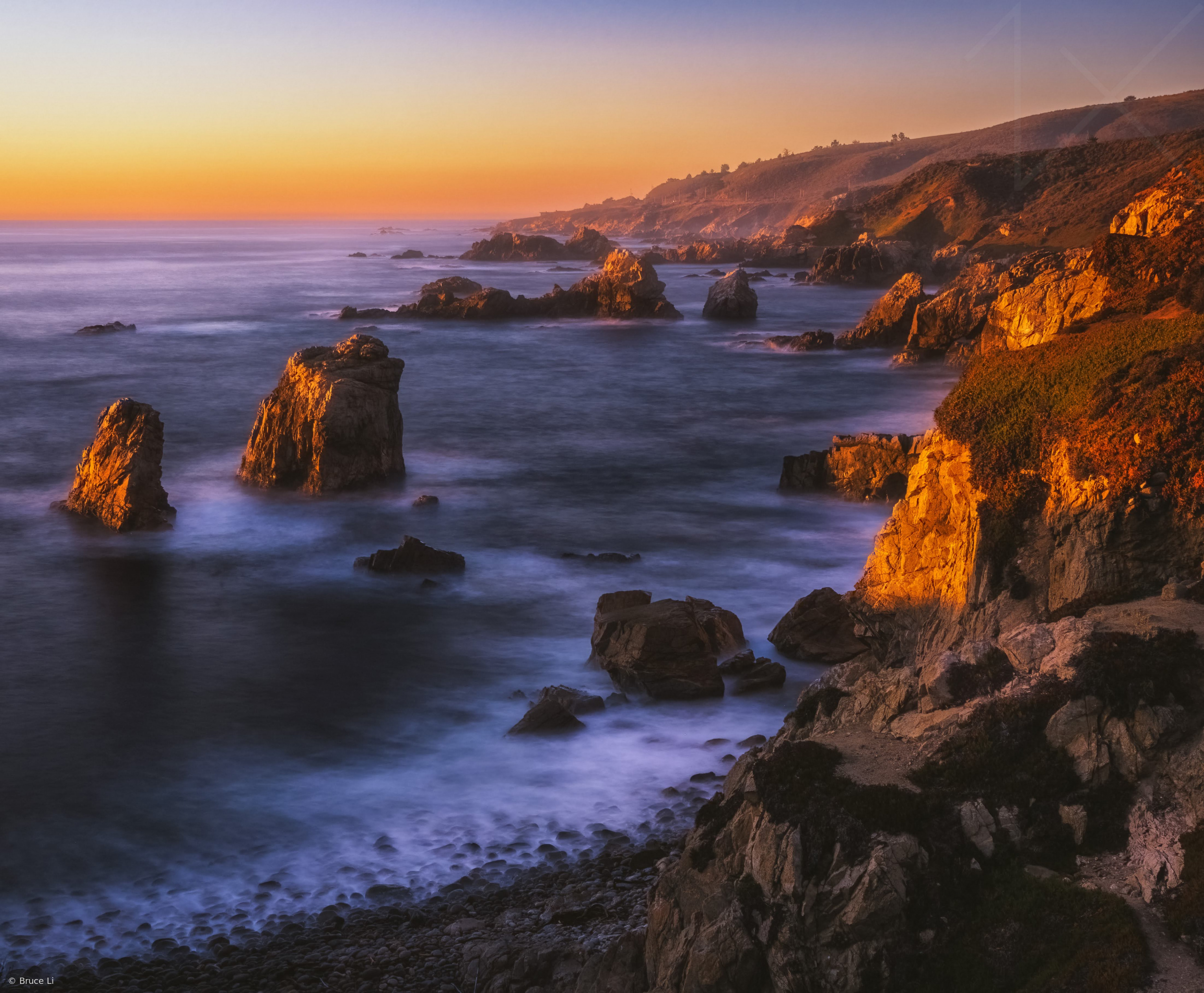 Golden hour seascape