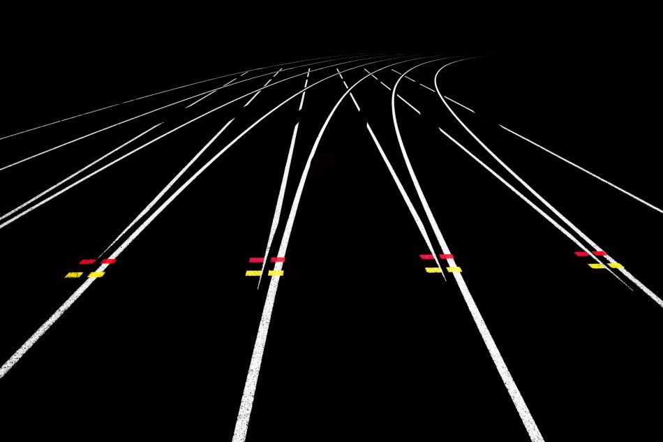 Abstract Race Tracks by Dr. Roland Shainidze — canvas wall art