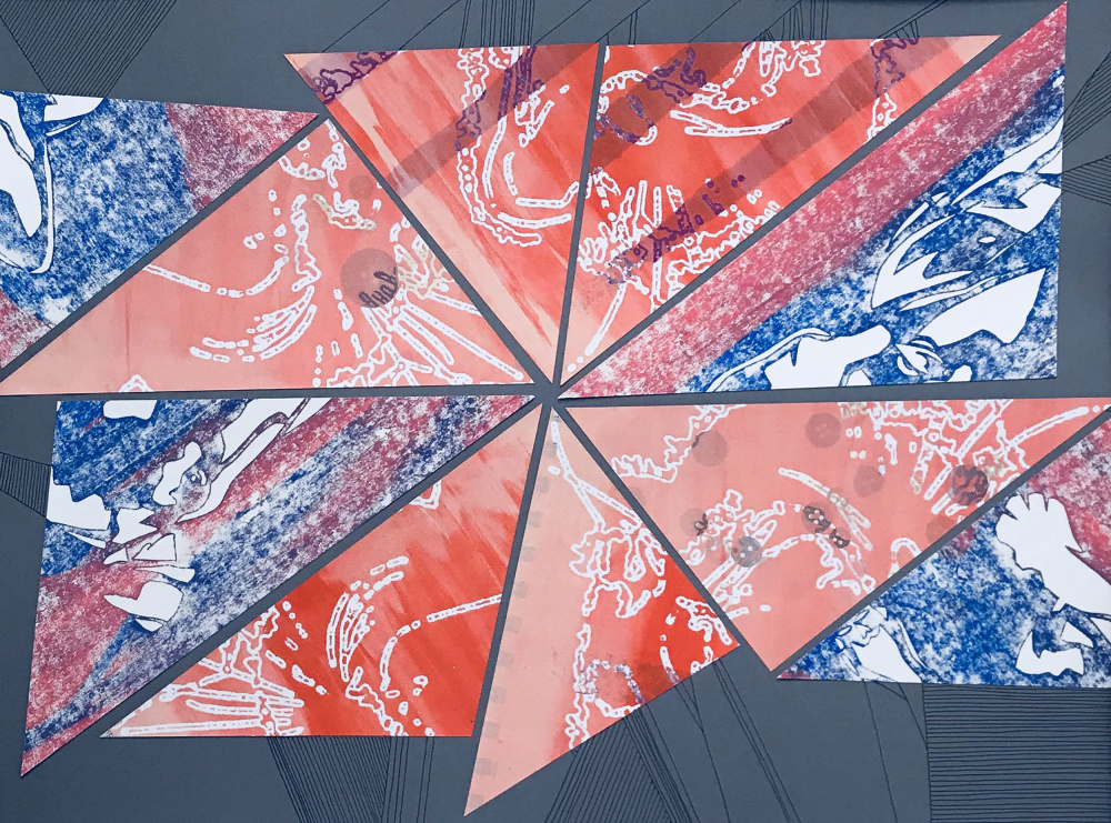 Vibrant Geometric Abstract by kellymariesmith — canvas wall art