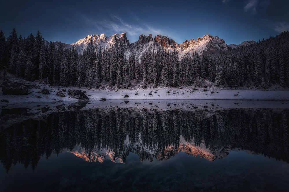 Majestic Winter Reflection by Clara Gamito — canvas wall art