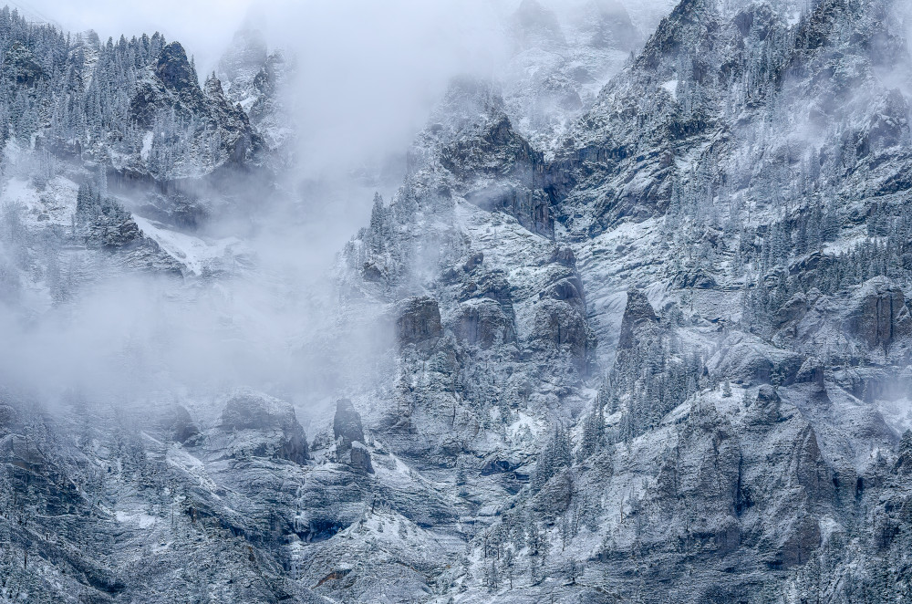 Misty Winter Peaks by Mei Xu — canvas wall art