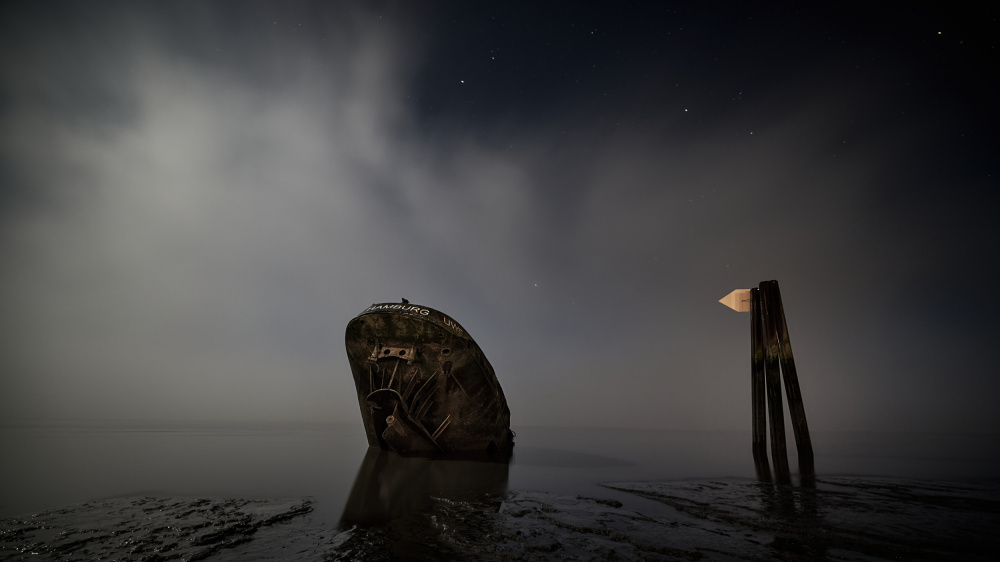 Shipwreck 'Uwe' II by Peter Schade — canvas wall art