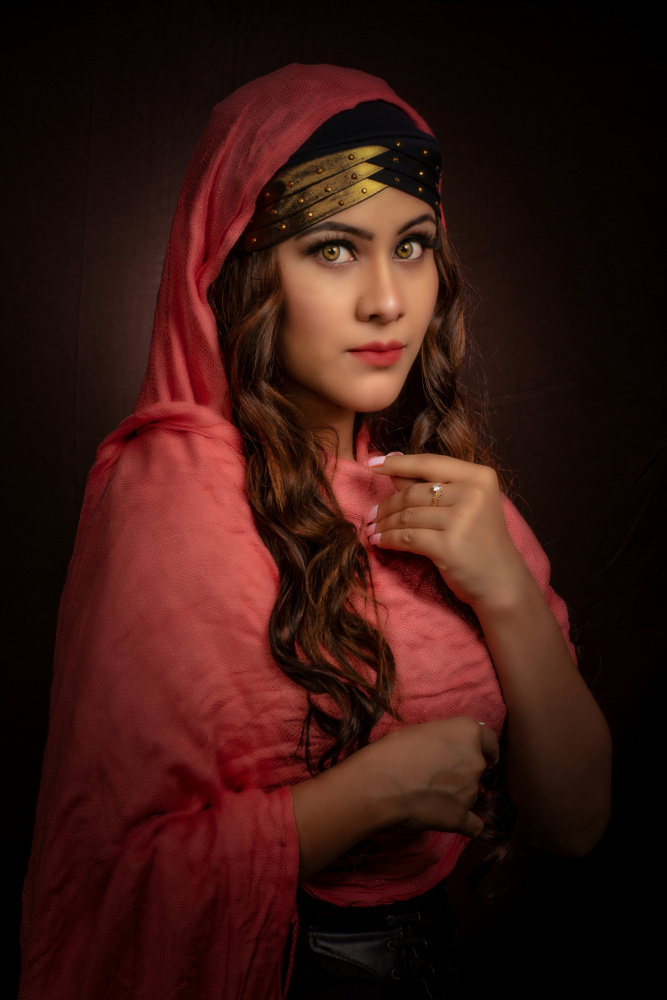 Elegant Turban Gaze by DEBASISH CHATTOPADHYAY — canvas wall art