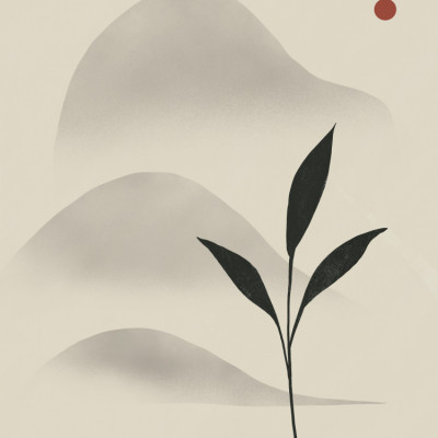 Minimalist Plant Mountains