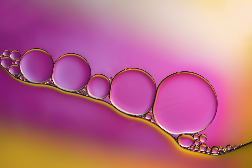 Pink Abstract Bubbles by Heidi Westum — canvas wall art