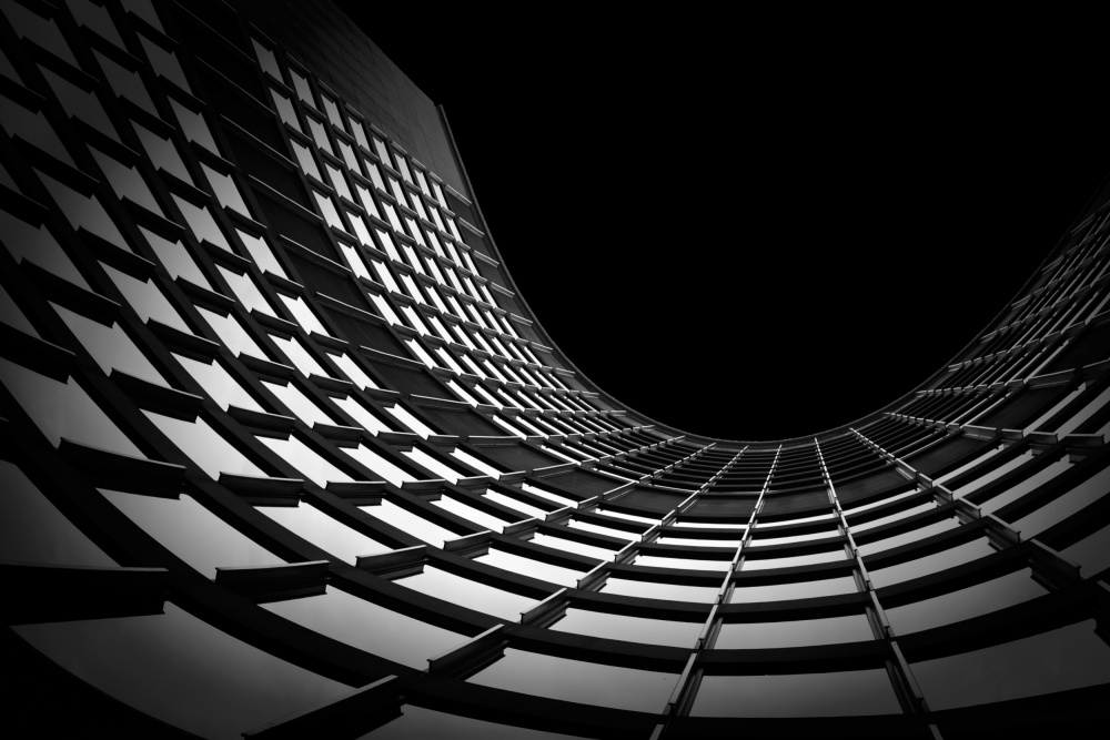 Sleek Curved Architecture by Dr. Roland Shainidze — canvas wall art