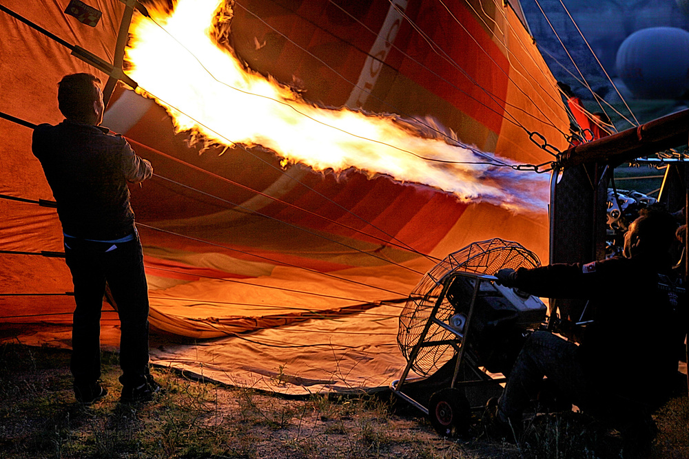 Warm Balloon Glow by Ayse  Yorgancilar — canvas wall art