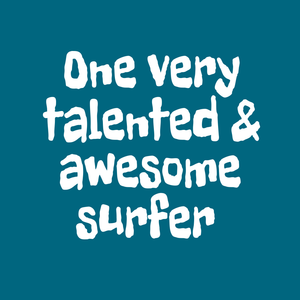 Positive Surfer Quote by Happie Eagle — canvas wall art