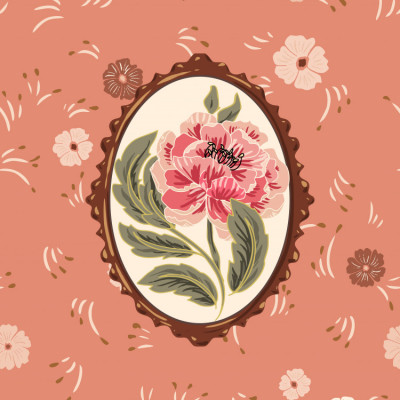 Summer Nostalgia floral portrait dusty rosewood