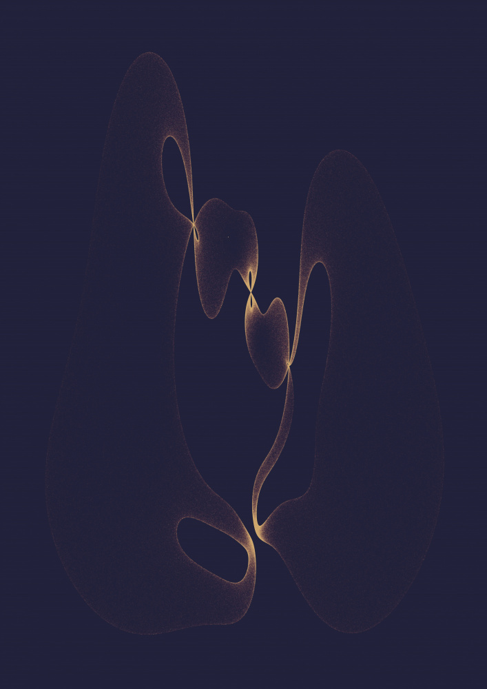 Fluid Golden Lines by AV11 — canvas wall art