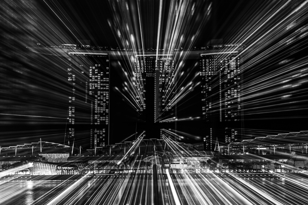 Dynamic City Lights by Alan Kwang — canvas wall art