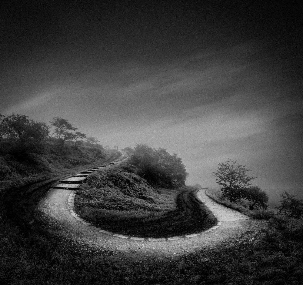 Misty Winding Path by Khalid Jamal — canvas wall art