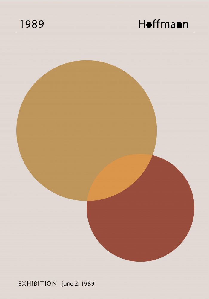 Warm Geometric Circles by Old Artists Studio II — canvas wall art
