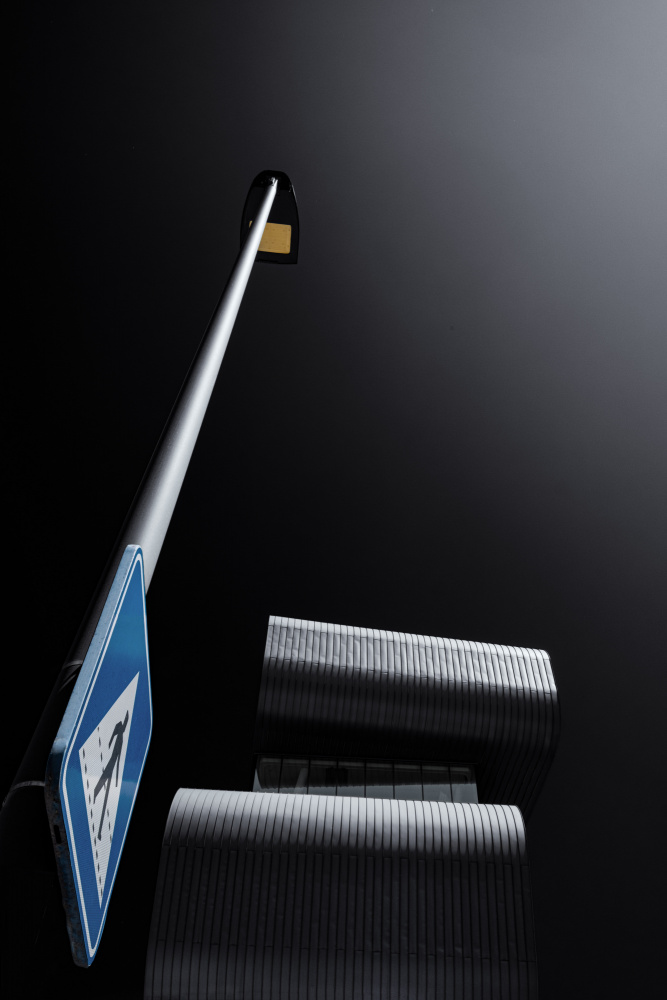 Urban Night Geometry by Rolf Endermann — canvas wall art