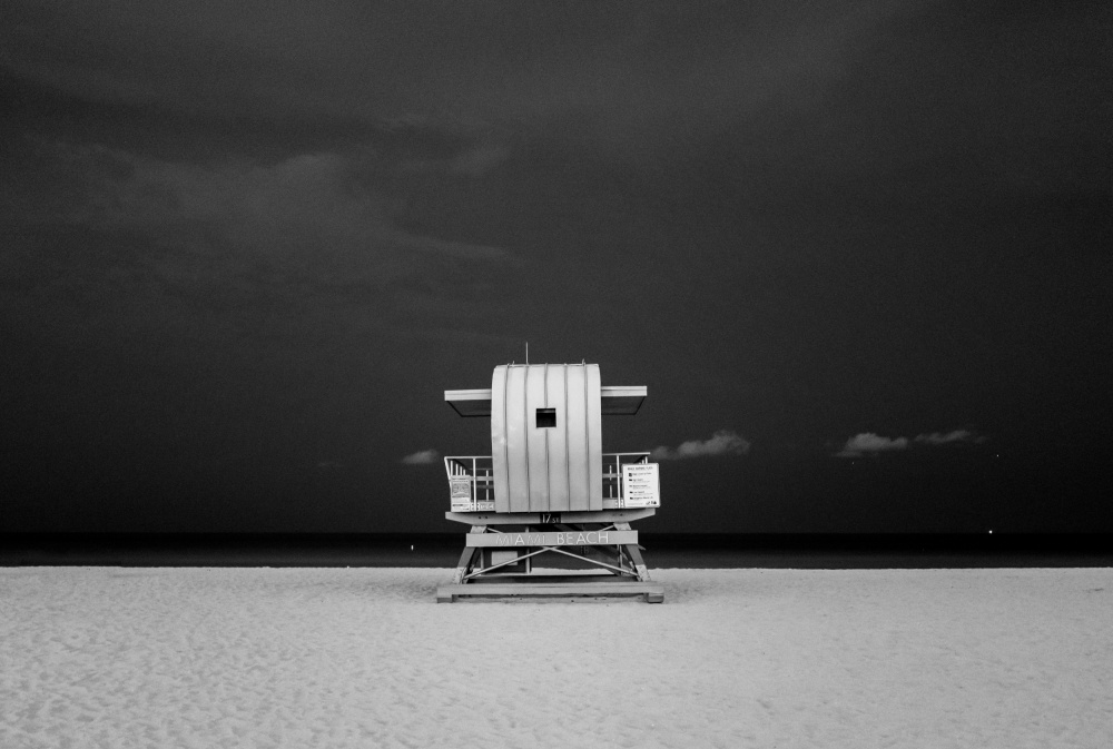 Solitary Lifeguard Stand by Adrian Peralta — canvas wall art