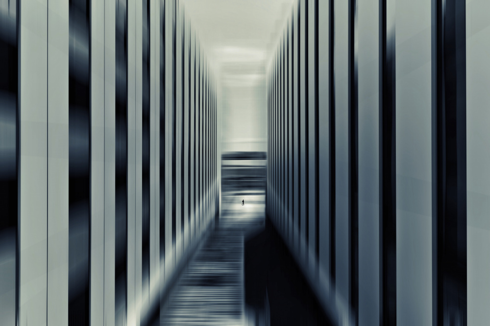 Vanishing Point Corridor by moucorn — canvas wall art