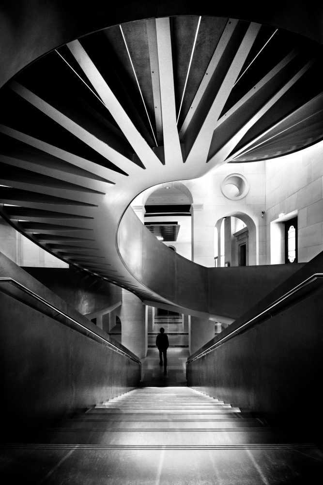 Solitary Grand Staircase by Hervé Loire — canvas wall art