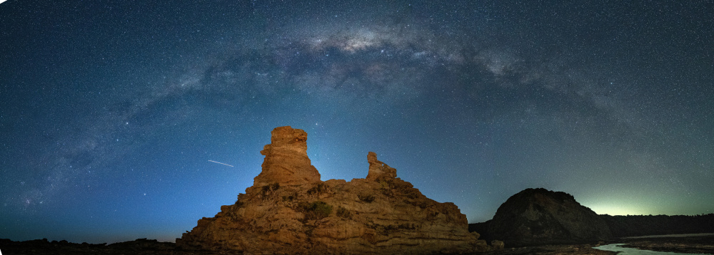 Milky Way Rock Formations by Zhaonian Zhou — canvas wall art