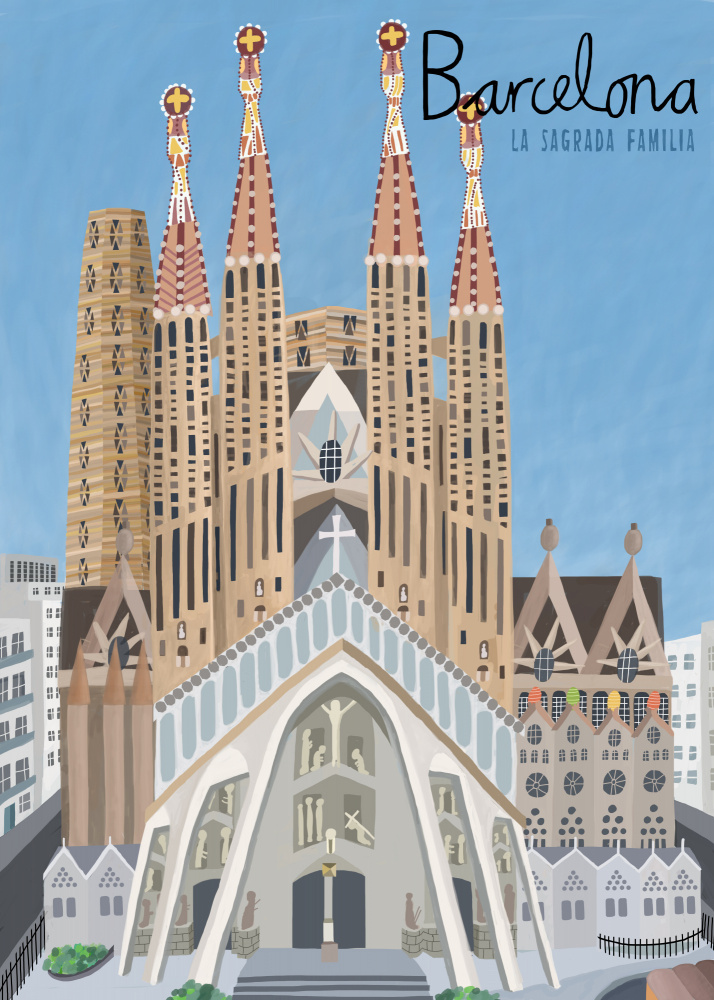 Barcelona Sagrada Familia by Carla Daly — canvas wall art