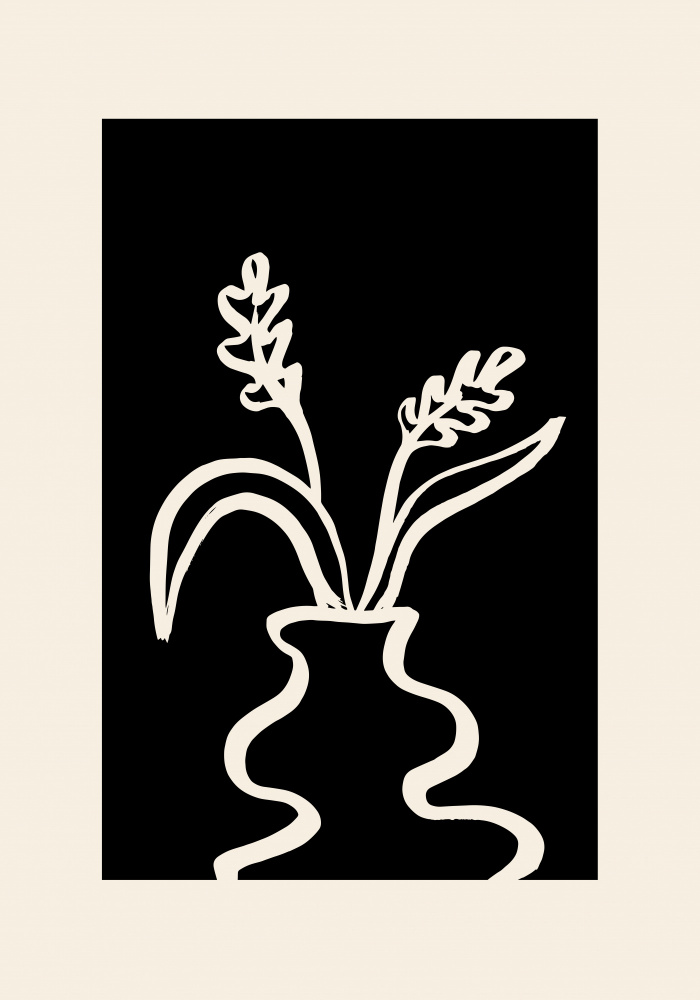 Minimalist Organic Floral Vase by Studio JKN — canvas wall art